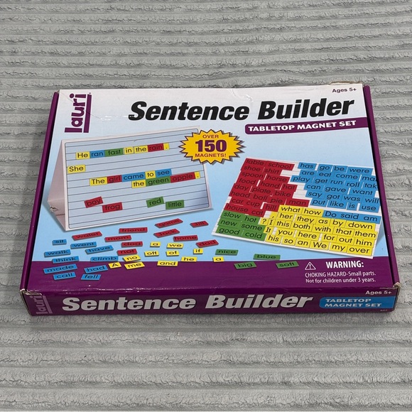 SmethportTabletop Magnet Set Sentence Builder Educational Teacher